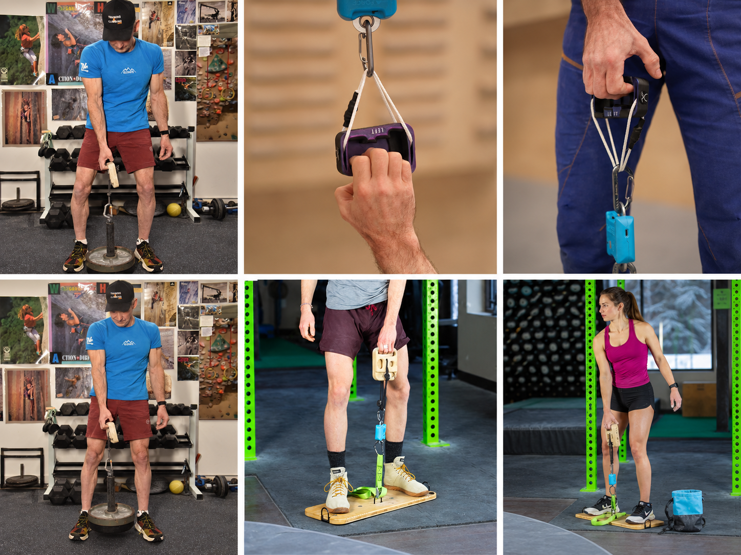 Finger training with edge lifts and overcoming isometrics