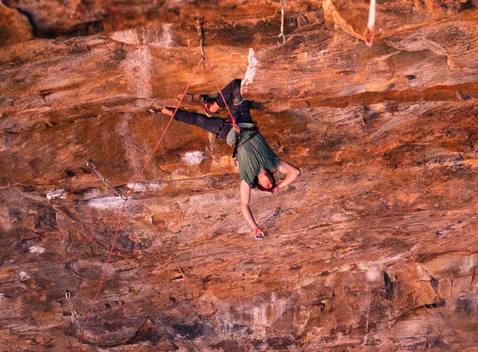 Tyler Thompson climbing Life of Villians - PhysiVantage Athlete