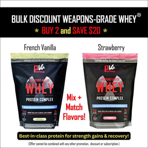 Weapons-Grade Whey® Protein Bulk Discount (2 Bags - 4 lbs total)