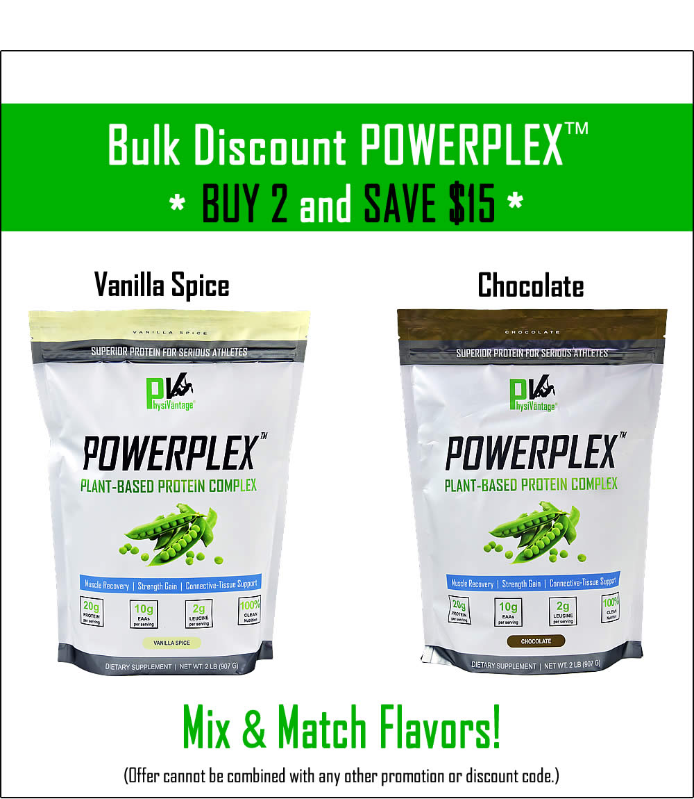 POWERPLEX Plant Protein Bulk Discount (2 Bags - 4 Lbs Total)