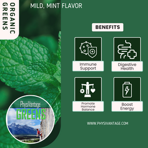 Organic Greens Powder (Energy, Immunity, and Digestive Health Support)