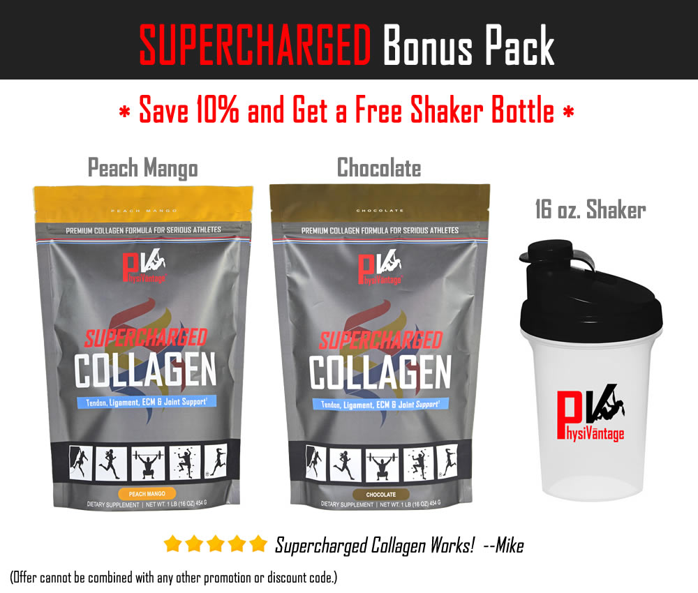 Supercharged Collagen® Bonus Pack with Free Shaker Cup - PhysiVāntage®