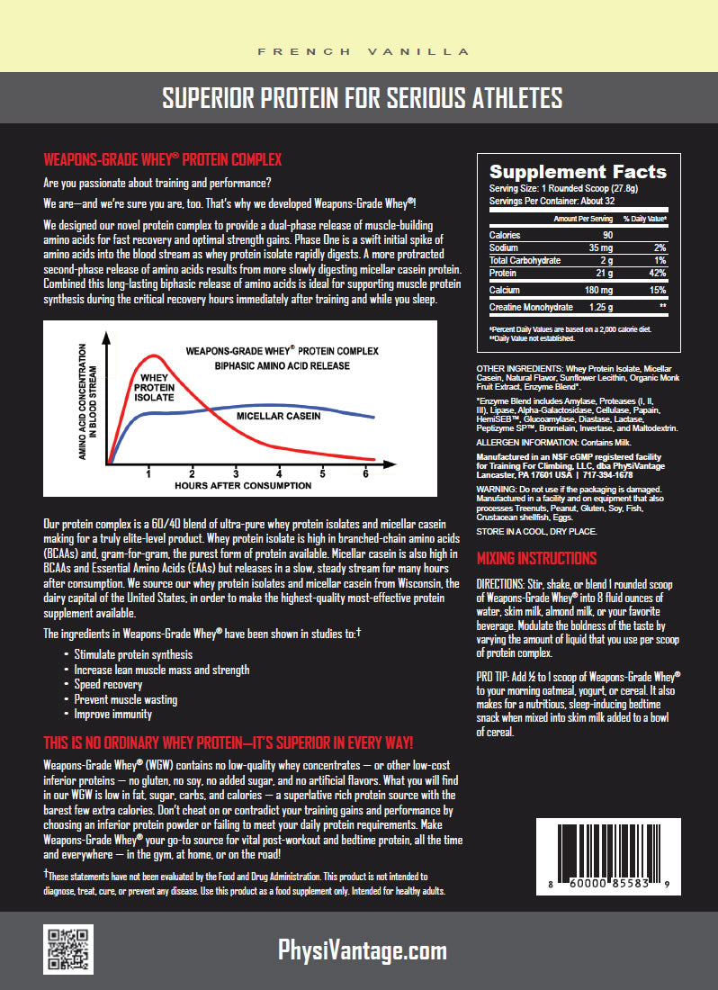 Weapons-Grade Whey® Protein Complex for Strength and Recovery (2